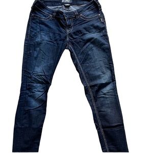 SILVER Suki Super-Skinny Jeans Size 30 Waist 31 Length